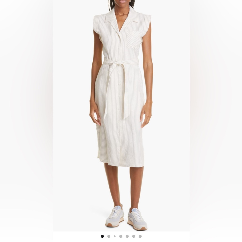 rag & bone Helena Striped Linen Blend  Dress